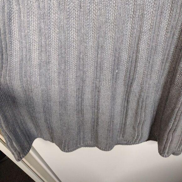 Eliza J Sweater Dress Fit & Flare Cowl Neck Plus Size 2X Grey Textured Ribbed - Picture 5 of 8